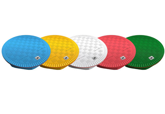 Bunte GFK-Schachtabdeckungen