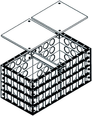Beispiel des modularen Aufbaus eines E-Trick Quattro Kabelschachts