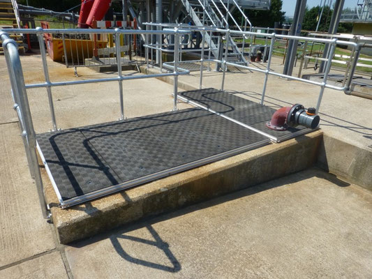 Flächenabdeckung aus Faserverbundstoff für Abwasserschacht