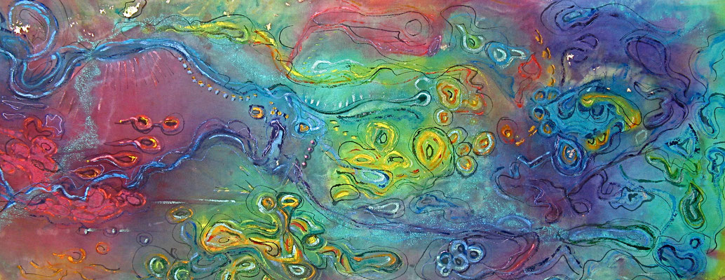 "THE RIVER SPEAKS II"   (54x20)    $3900.