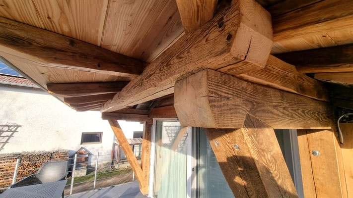 Detailpunkt Auflager Überdachung