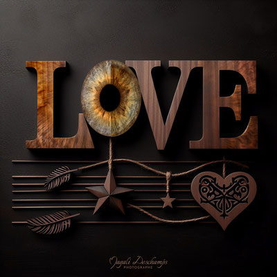 LOVE iris creation numérique