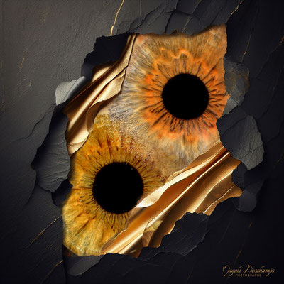 Photo d'iris Duo feuille d'or