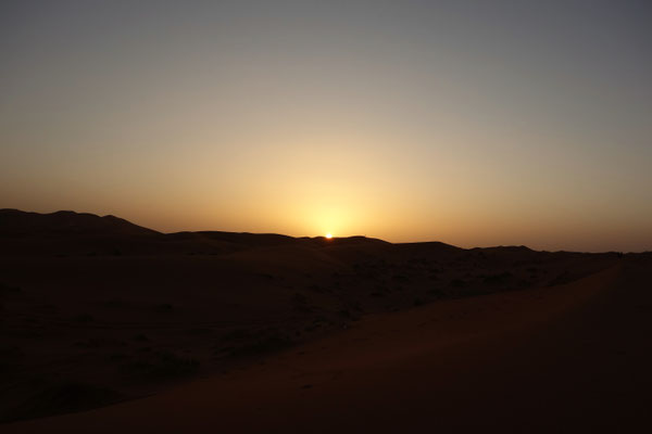 Sonnenuntergang in der Sahara