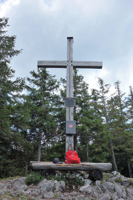 Am Gipfelkreuz Ellmaustein