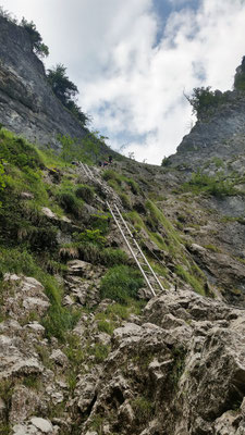 Der Einstieg des Klettersteig