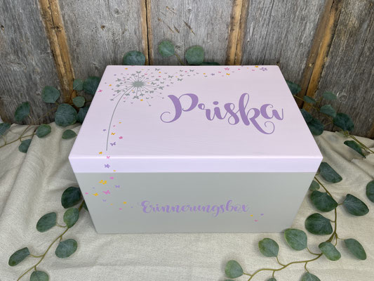 Personalisierte Erinnerungskiste aus Holz zum Geburtstag der Mutter
