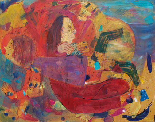 Meeresmelodie, 2016, Acryl und Pigment auf Leinwand, 150 cm x 120 cm