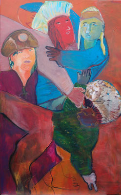 Der Glaube an die Barmherzigkeit, 2008, Acryl auf Leinwand, 100 cm x 160 cm