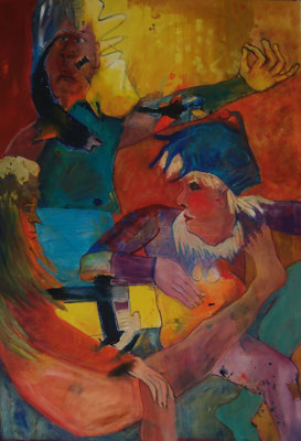Drama, 2010, Acryl und Pigment auf Leinwand, 100 cm x 150 cm