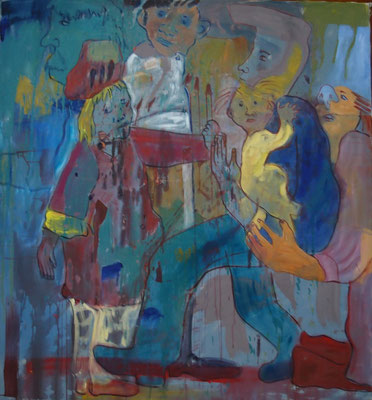 Regenschein, 2010, Acryl auf Leinwand, 140 cm x 150 cm