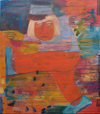 Einfach gehen, 2013, Acryl auf Leinwand, 140 cm x 160 cm