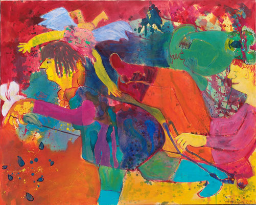 Durch die Zeiten, 2016, Acryl auf Leinwand, 150 cm x 120 cm