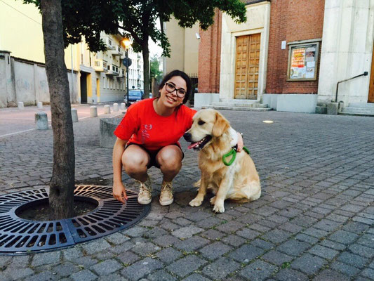 Gaia Scopelliti ed il suo amico cane