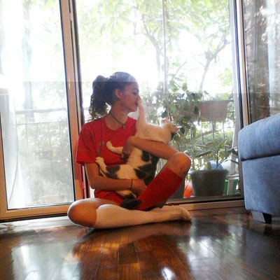 Alessandra Ottolina con il suo amico animale