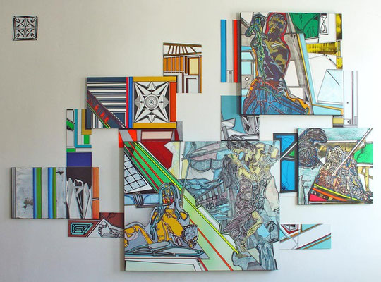 LOGBOOK / mixed media, canvas / 201 x 286 cm