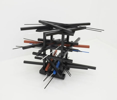 2-ACHT-17 / wood, paint, varnish / 80 x 90 x 90 cm