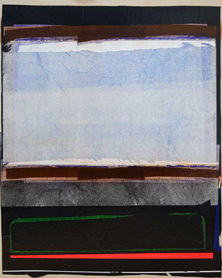 0-EINS-19 / mixed media, paper, canvas / 100 x 80 cm