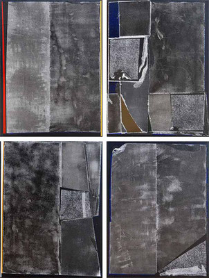 0-VIER-23 / mixed media, paper, canvas / 82 x 62 cm (4x 40 x 30cm)