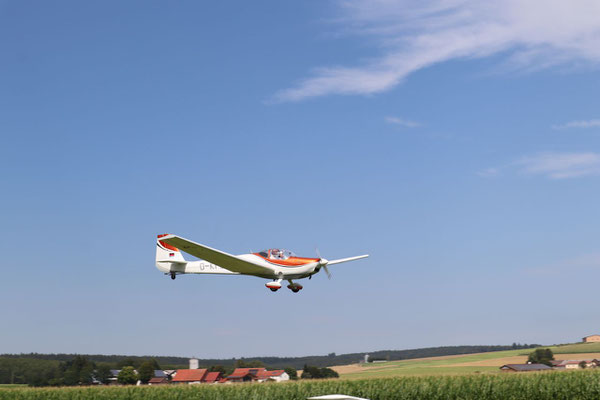 Der Raddel kurz vor der Landung
