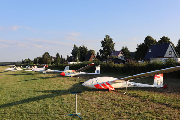 Übernachtung im Freien für unsere Flotte