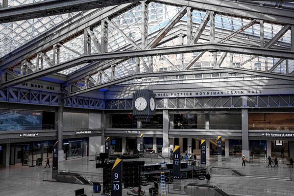 Moynihan Train Hall NYC interior, architectural color by Eve Ashcraft