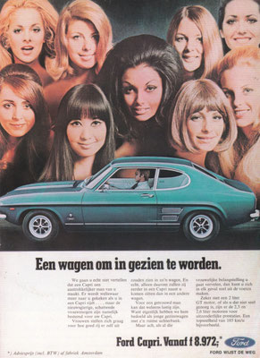 Reclame van Ford voor de Capri.