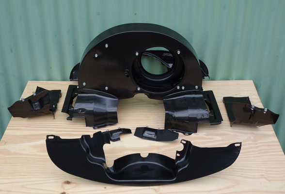 Koelhuis en beplating met nieuwe laklaag.