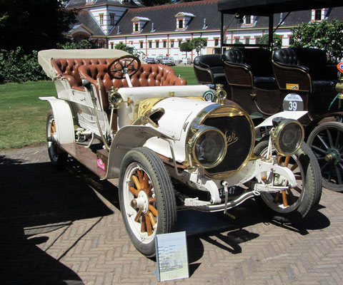 Spyker Open Tourer, 1907. (Concours d'Élégance 2018 op Paleis Het Loo in Apeldoorn)