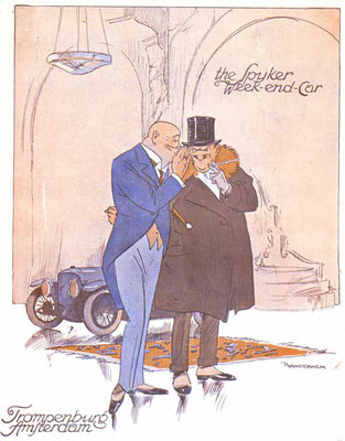 Poster van Piet van der Hem voor Spyker uit 1920.
