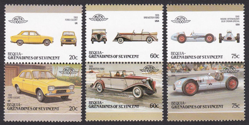 Postzegels Bequia (St. Vincent en de Grenadines) uit 1986 (204-209).