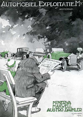 Reklame voor o.a. Austro-Daimler uit 1921.