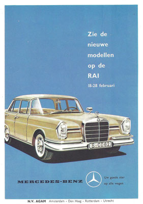 Nederlandse advertentie voor Mercedes-Benz uit 1960.