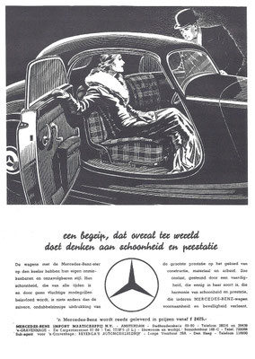 Nederlandse advertentie voor Mercedes-Benz uit 1935.