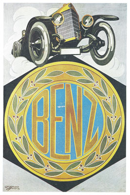 Affiche van Benz uit 1917.