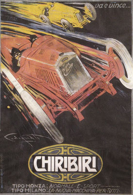 Tazio Nuvolari deed met het merk Chiribiri zijn intrede in de autosport.