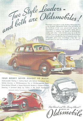 Advertentie Oldsmobile uit 1937.