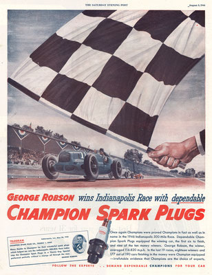 Advertentie Champion in The Saturday Evening Post uit 1946.