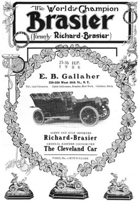 Advertentie van Brasier uit 1906.