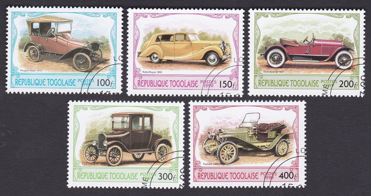 Postzegels Togo uit 1999.