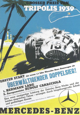 Affiche voor Mercedes-Benz uit 1939.
