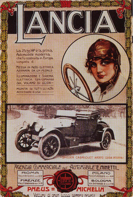 Italiaanse advertentie van Lancia.