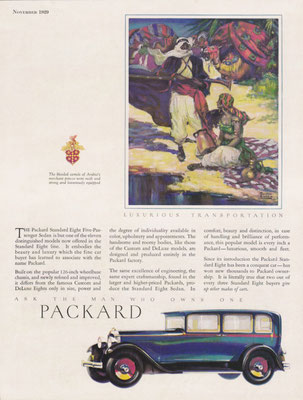 Advertentie Packard uit 1929.