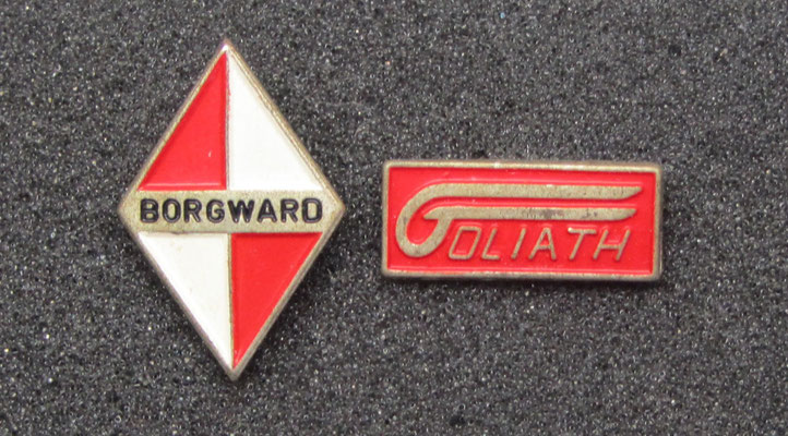 Borgward en Goliat speldjes.