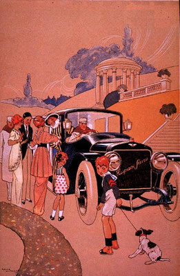 Reclame voor Hispano-Suiza gemaakt door René Vincent.