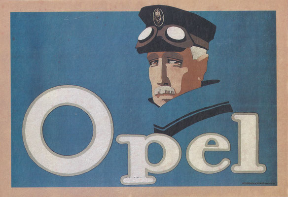 Affiche Opel van H.R. Erdt uit 1911.