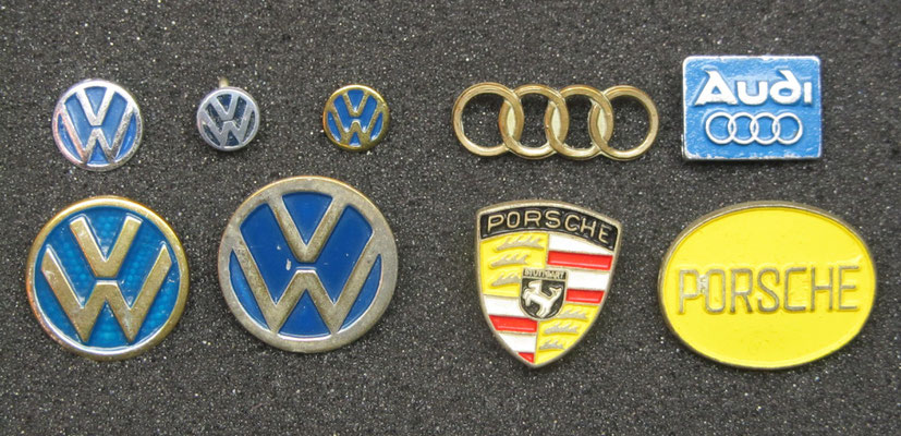 Volkswagen, Audi en Porsche speldjes.