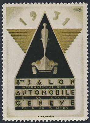 Sluitzegel Automobieltentoonstelling Geneve 1931.