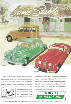 Advertentie Jowett.