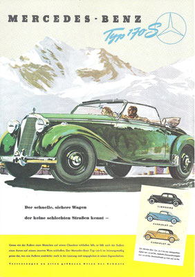 Advertentie voor de Mercedes-Benz 170 S.